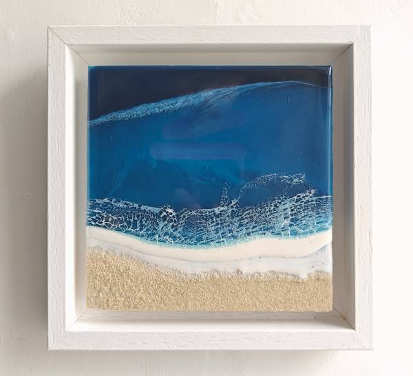 - a , wood Sculpture by Andrea Ganoczyova, measuring 15 x 15 cm (H x W) framed at 19 x 19 cm £100